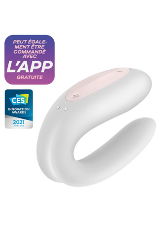 Vibromasseur pour couple connecté blanc Double JOY Satisfyer - CC5972420020